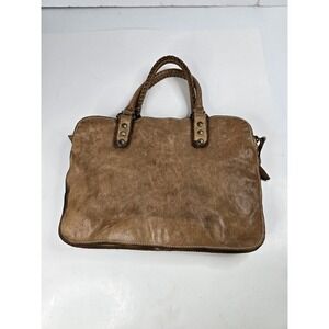 COSTANZA ROTA Genuine Soft THICK Brown Italian Leather Distress Satchel Bohemian